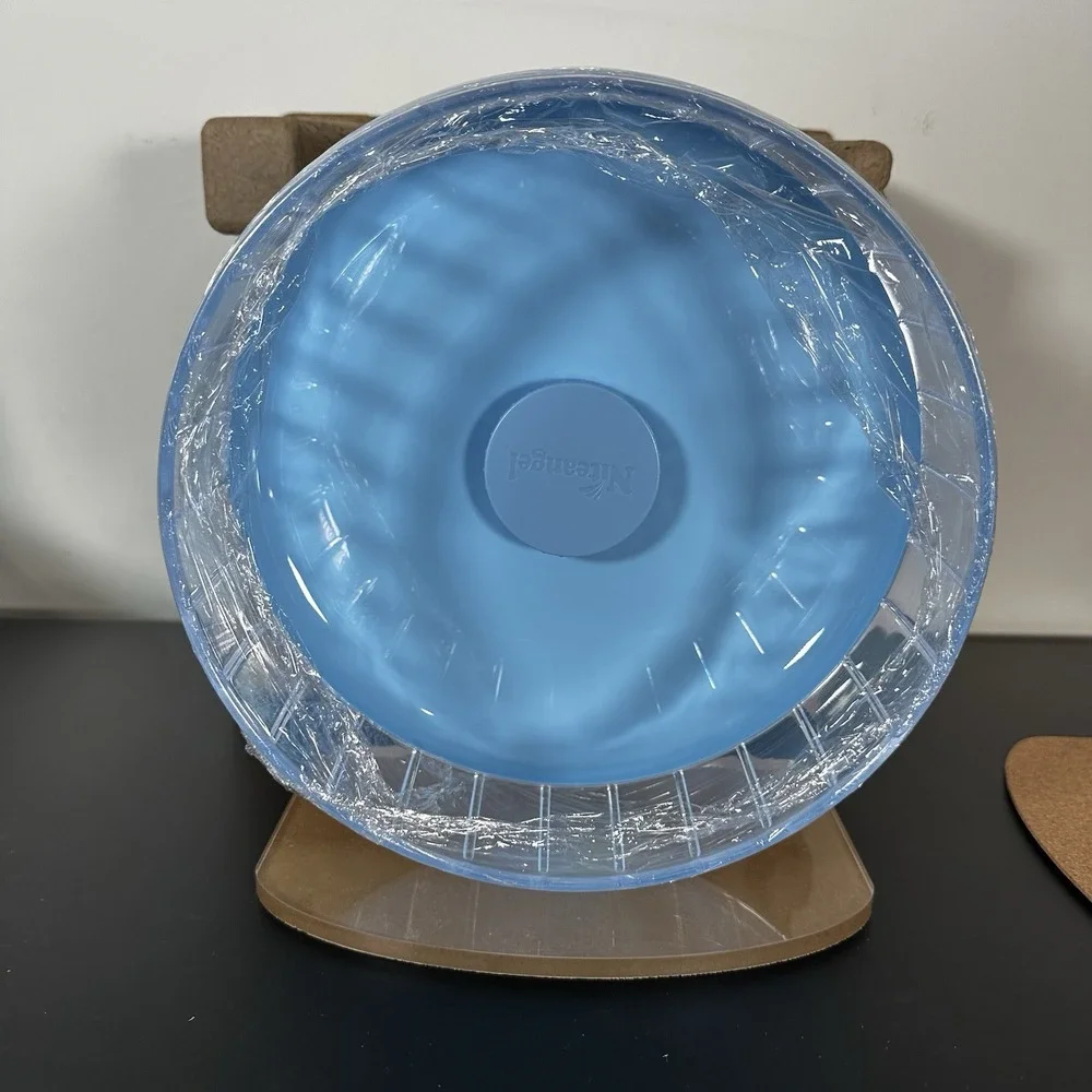 Niteangel SuperSilent Hamster Exercise Wheel 10 Inch Medium Light Blue Spinner